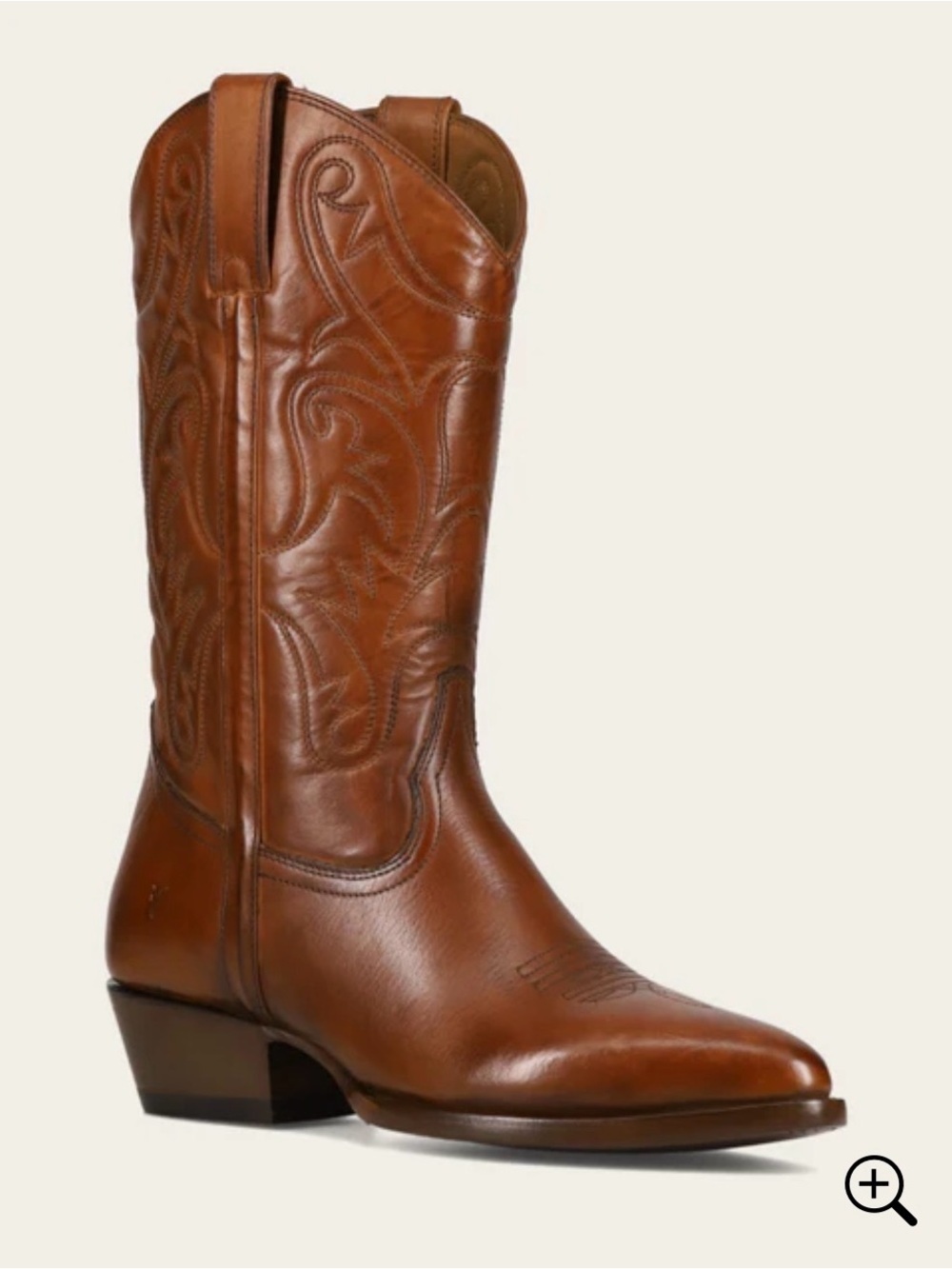 FRYE men’s BRUCE PULL ON BOOTS SIZE 9D NEW  Cognac saddle leather